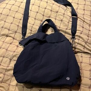 Lululemon Quilted Puffer Tote/Shoulder Bag, Black, Like New